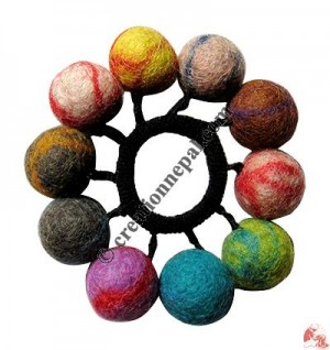 Colorful felt beads hairband