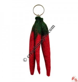 Carrot design felt key-ring