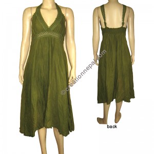 Cotton halter dress