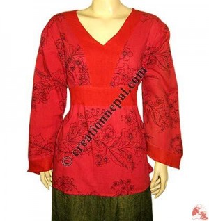 Block printed cotton kurta
