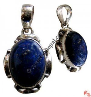 Small size Lapis stone silver pendant3