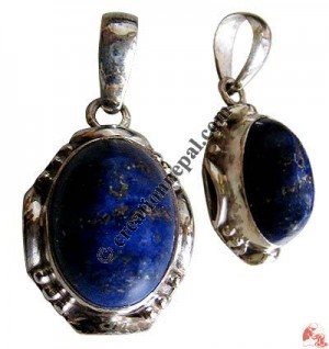 Small size Lapis stone silver pendant4