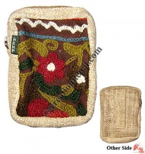Embroidered  small camera case