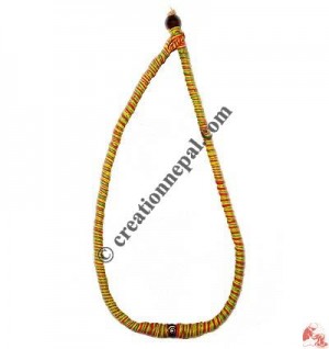 Colorful hemp -cotton bead necklace