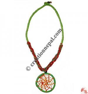Spider wave design hemp pendant necklace