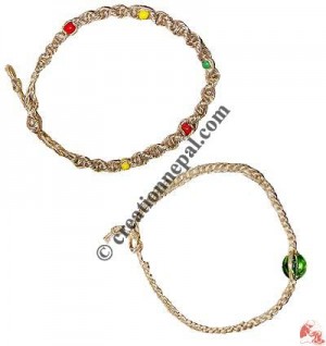 Hemp thin design beaded bands
