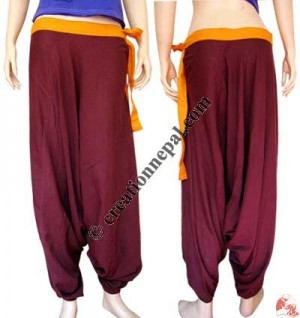 Cotton plain loose trouser2