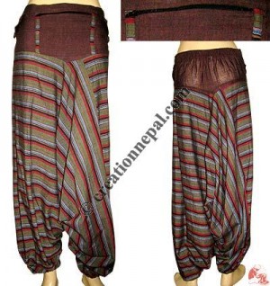 Cotton loose trouser with front pocket