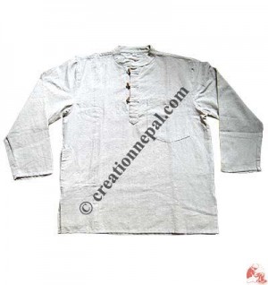 Hemp color cotton Kurtha