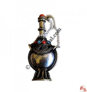 White metal tiny stand bottle pendant