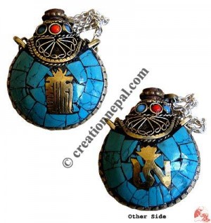 Stone decoration bottle pendant2