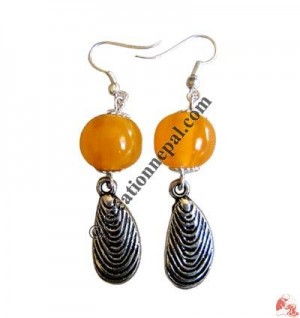 Amber beads ear ring6