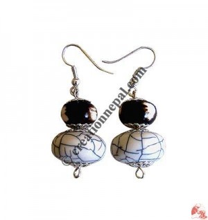 Amber beads ear ring7