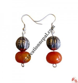 Amber beads ear ring11