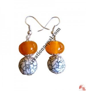 Amber beads ear ring13
