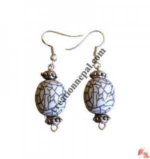 Amber beads ear ring14