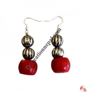 Amber beads ear ring20