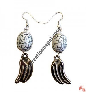 Amber beads ear ring21