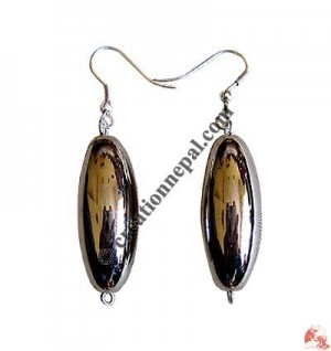 Silver coated plastic beads ear ring 14