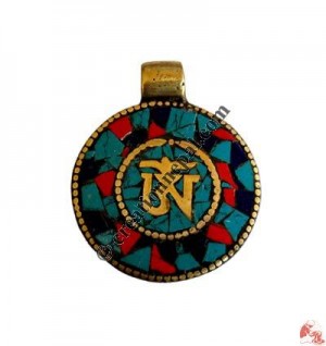 Stone setting white-metal pendant3