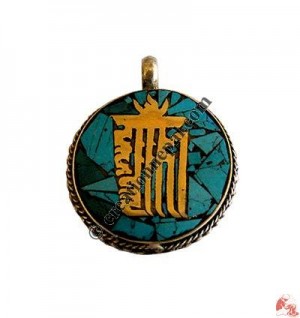 Stone setting white-metal pendant5