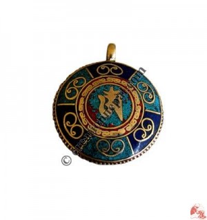 Stone setting white-metal pendant7