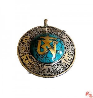 Stone setting filigree pendant2