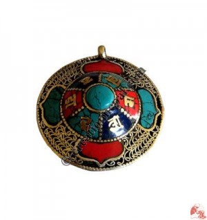 Stone setting filigree pendant4