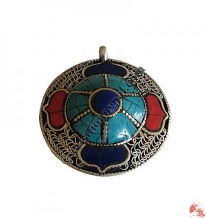 Stone setting filigree pendant5