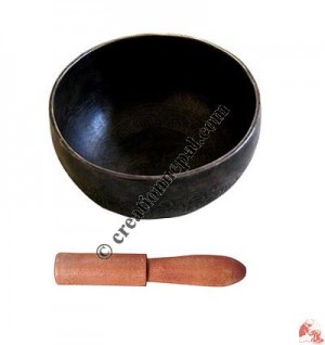 Hand beaten etching singing bowl