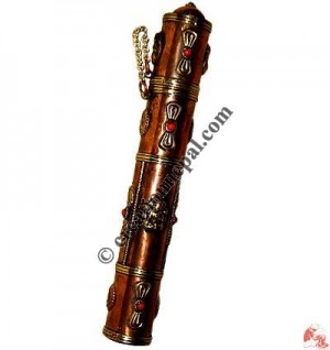 Pipe shape copper incense holder1