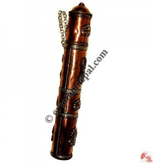 Pipe shape copper incense holder2