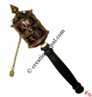 Antique looking prayer wheel2