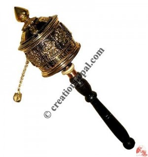 Auspicious signs prayer wheel3