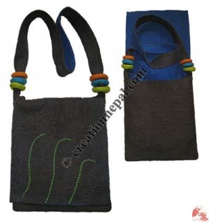 Strap-rings felt flap bag