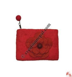 Flower felt coin purse8
