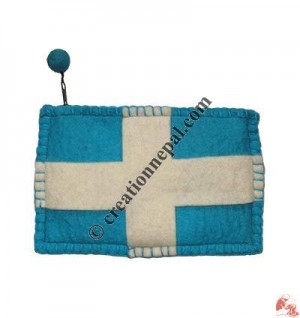 Flag design felt purse