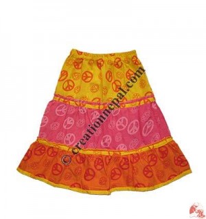 Khaddar patch-work kids skirt