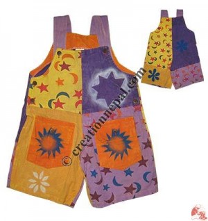 Shyama stone-wash half overall