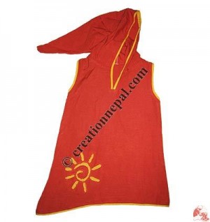 Cotton kids hooded dress1