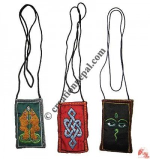 Embroidered mobile bag