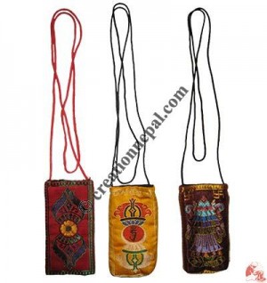 Tibetan silk mobile bag 