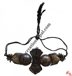 Brown five beads bracelet
