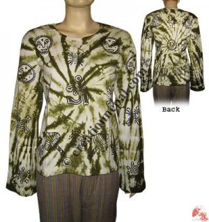 Tie-dye and printed rib t-shirt