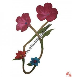 Felt flower short garland1