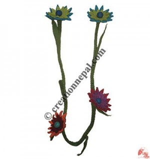 Felt flower short garland2