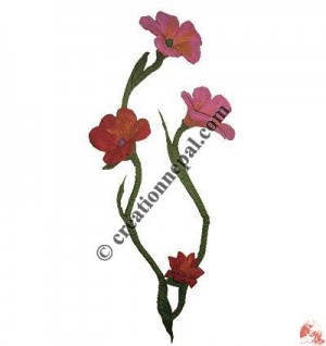 Felt flower short garland3