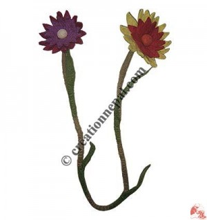 Felt flower short garland5