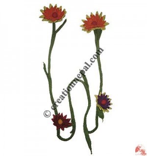 Felt flower long garland1