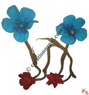 Felt flower long garland2